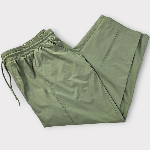 On 34th Plus Size Drawstring Commuter Pants in Olivine - Picture 2 of 12